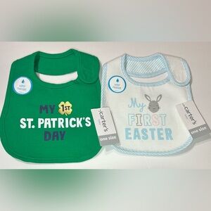 Lot My 1st St Patrick's First Easter Bib Boys Baby Holiday Water Resistant